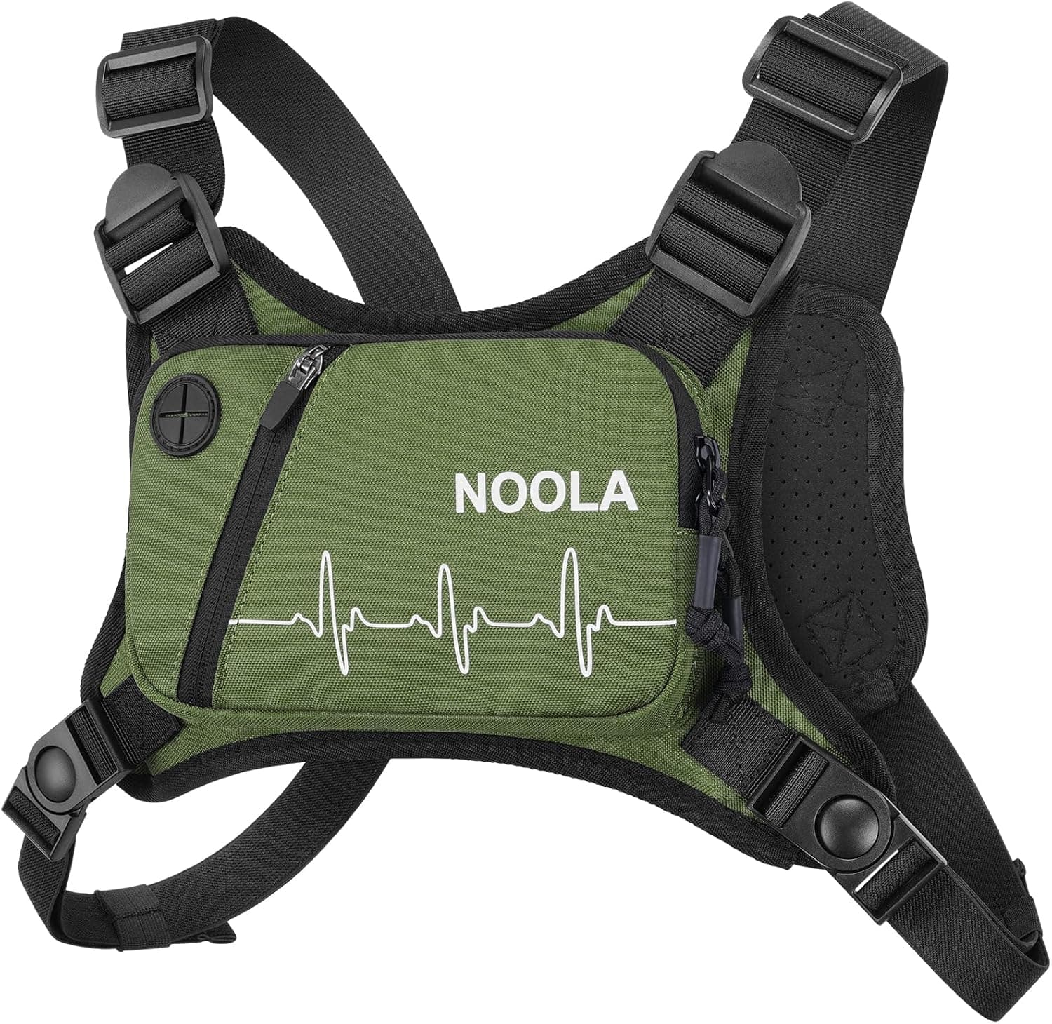 NOOLA Running Chest Pack, Running Vest for Men with Reflective Back, Sport Chest Bag for Runners, Cycling, Biking, EDC Pouch