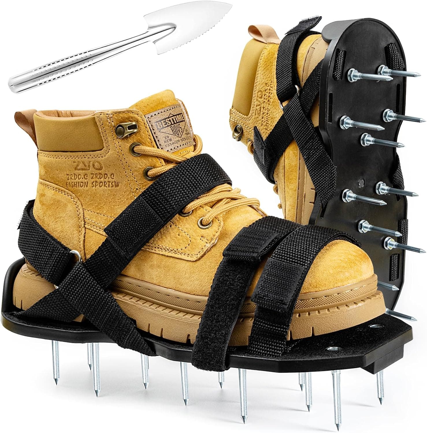 Bakulala Lawn Aerator Shoes Free-Installation Grass Aeration Shoes with Stainless Steel Shovel - image 1