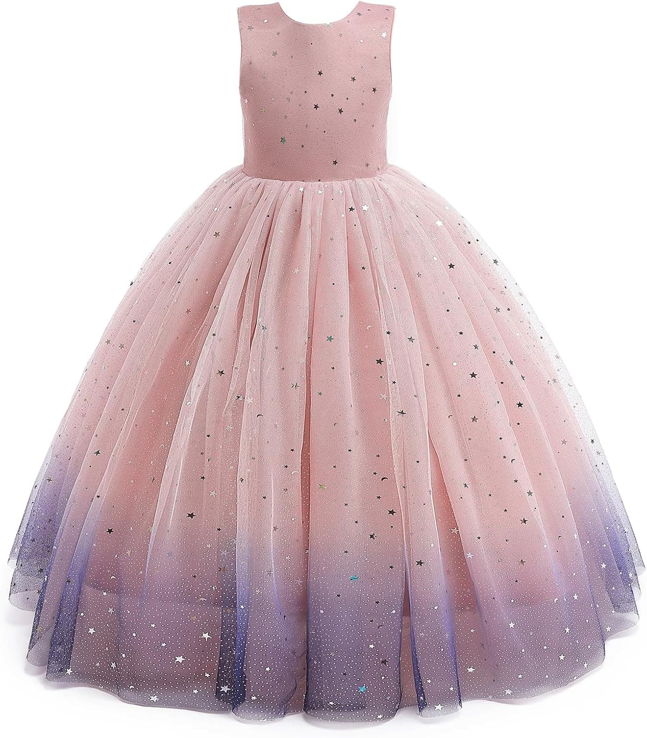 Girls Flower Girl Tulle Dress - Sparkle Wedding & Birthday Princess Outfit