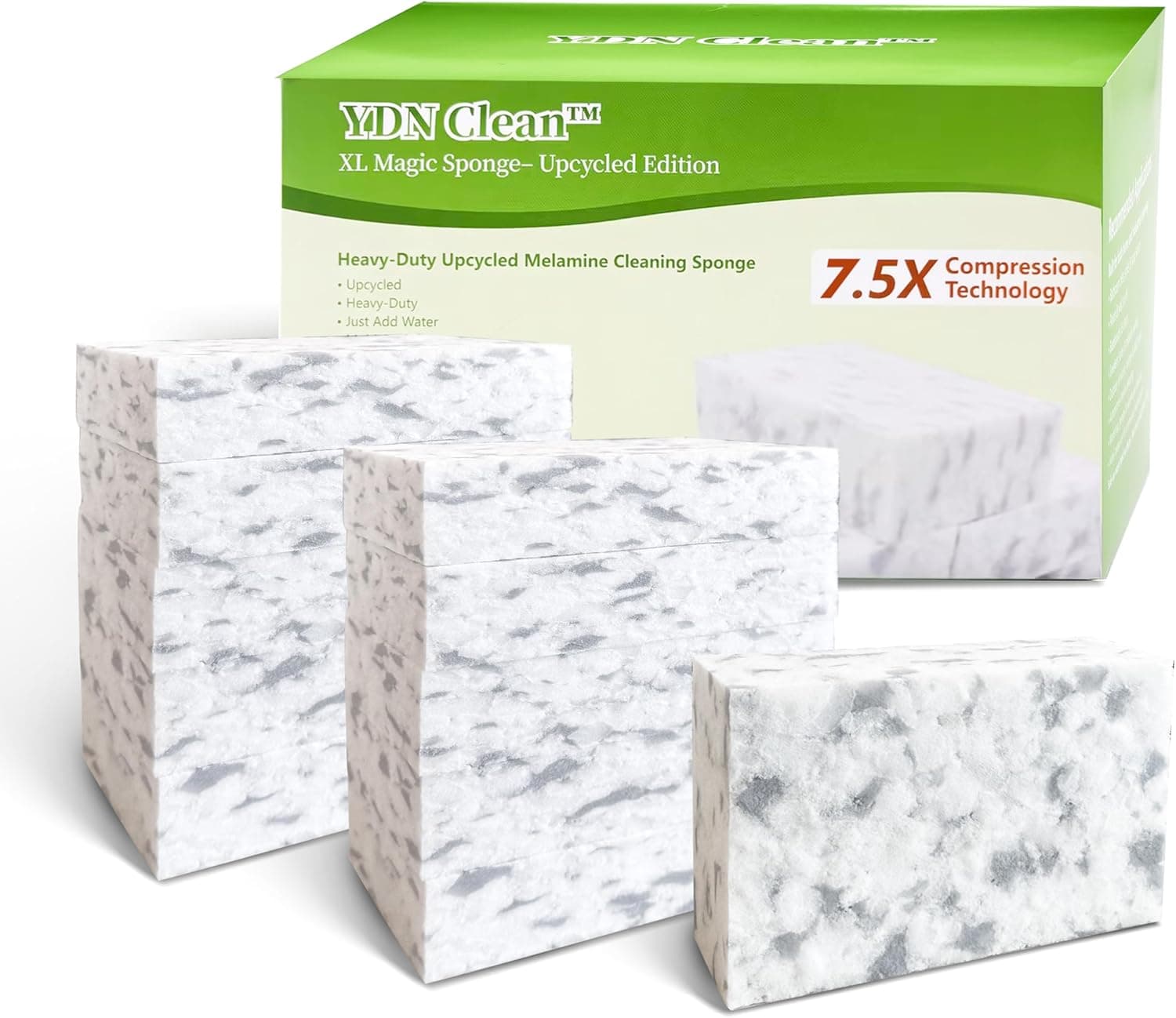 Magic Sponge Erasers Regenerative Material, 7.5X High-Density Melamine Foam Cleaning Pads, Heavy Grease Stains Cleaning Foam Sponge in Bulk for Kitchen, Bathroom, Walls, Shoes & Car (20) - image 1