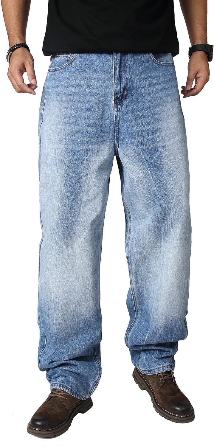 Men's Wide Leg Baggy Casual Jean