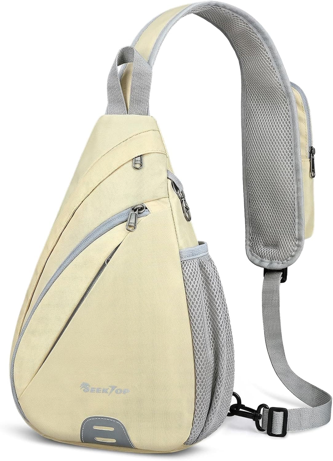 Seektop Anti Theft Crossbody Bag for Women RFID Blocking Waterproof Sling Backpack Lightweight 400D Nylon Small Chest Pack Shoulder Bag for Travel Hiking Commuting Men Beige - image 1