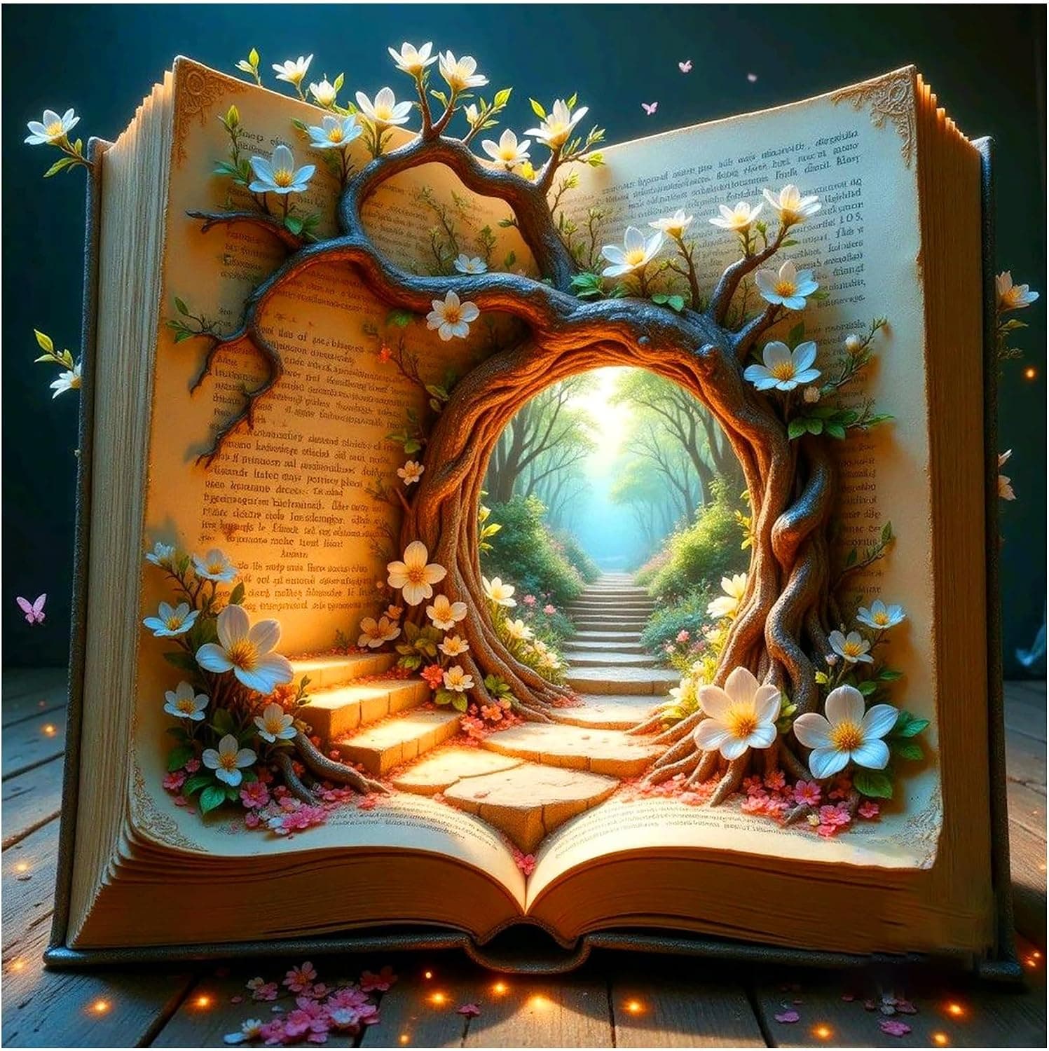Diamond Art Kits for Adults, 5D DIY Diamond Painting Book Kits for Beginners, Diamond Dots Kits Gem Arts Crafts for Home Wall Decor 14x14in - image 1
