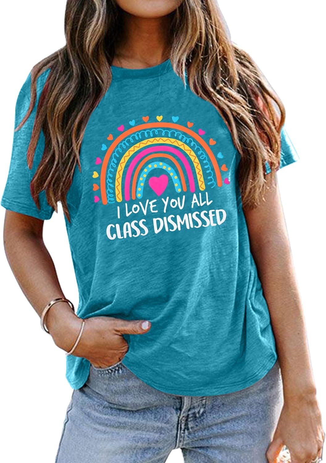 Teacher Shirt for Women Last Day of School T-Shirt Teacher Life Graphic Tee Tops Teachers Gift T-Shirt Blouse - image 1