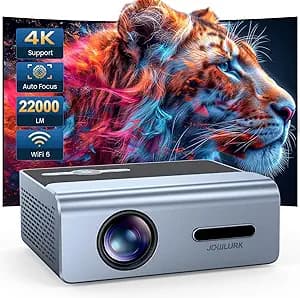 JOWLURK Electric Focus 4K-Support Projector – WiFi 6, Bluetooth 5.3, Auto Keystone, 22000L