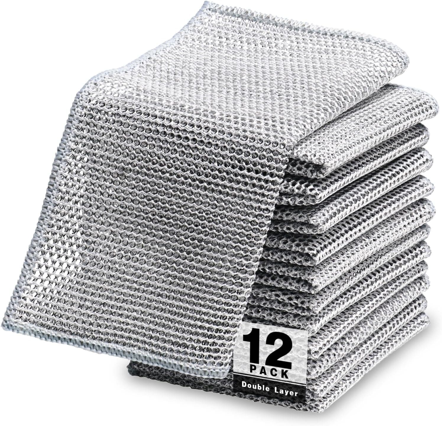 NESTLY 12 Pcs Non Scratch Wire Dishcloth – Multipurpose Wire Dishwashing Rags - image 1