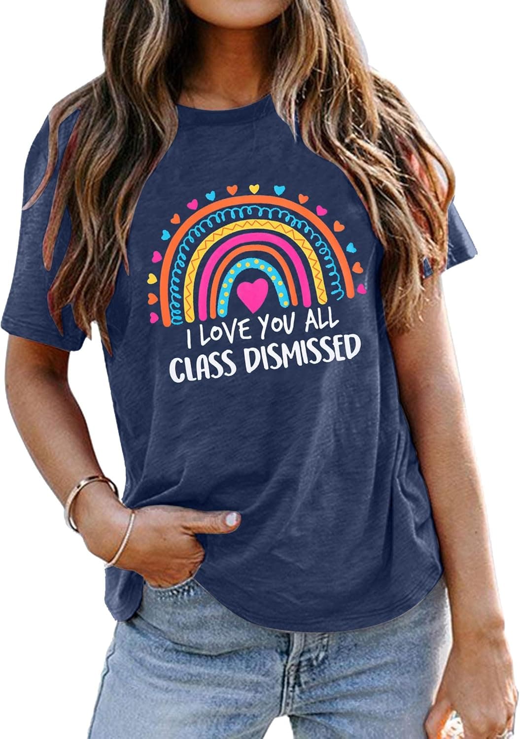 Teacher Shirt for Women Last Day of School T-Shirt Teacher Life Graphic Tee Tops Teachers Gift T-Shirt Blouse - image 1