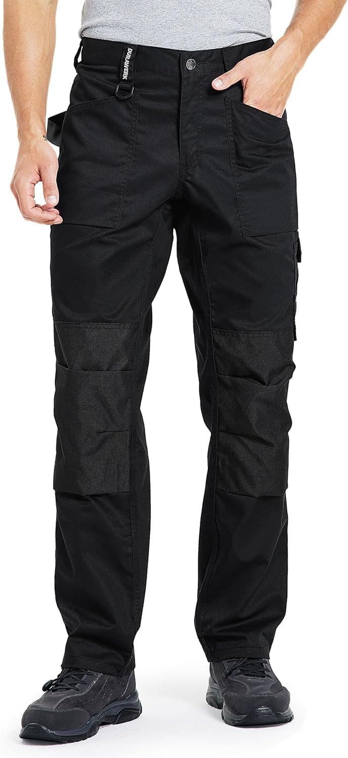 Men's Work Pants, Carpenter Pants with Reinforced Knee Pad Pockets, Durable Cargo Pants - image 1