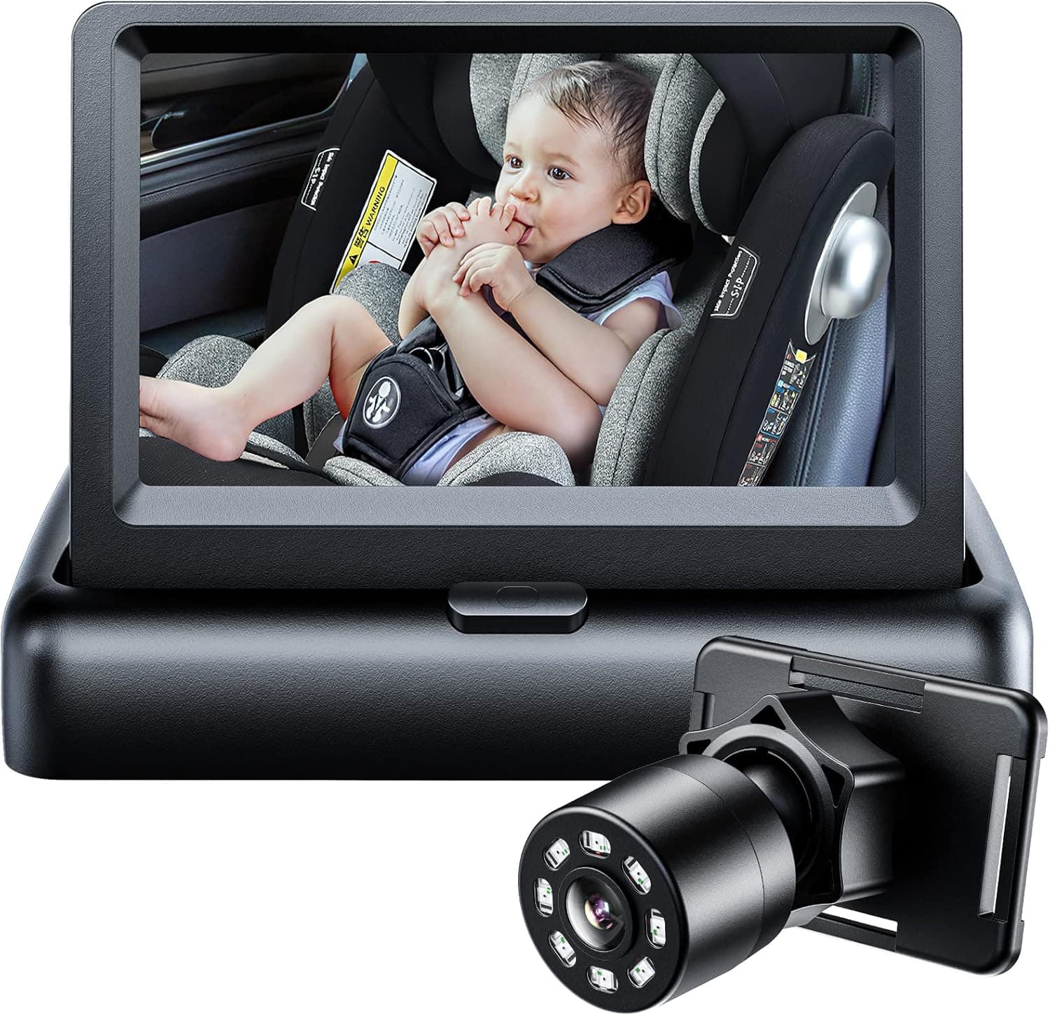 Itomoro Baby Car Mirror, 1080p Rear-Facing Baby Monitor with Night Vision & 360° Rotation