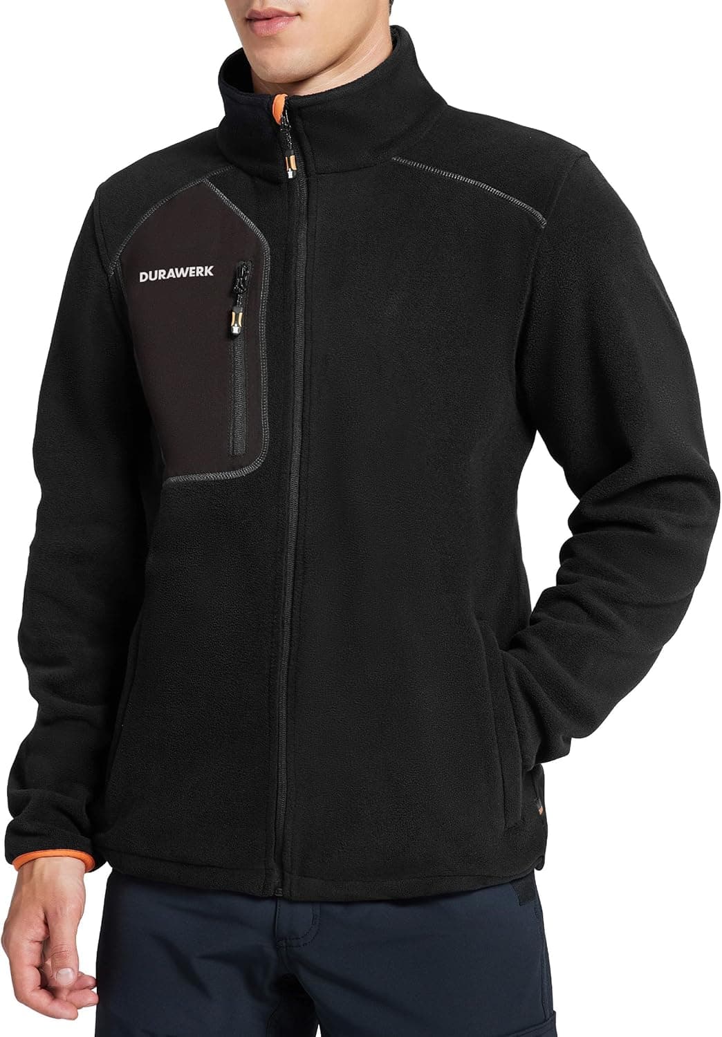 Fleece Jacket Mens Full Zip Lightweight Winter Jackets for Men Casual Outwear with Pockets for Hiking & Work - image 1