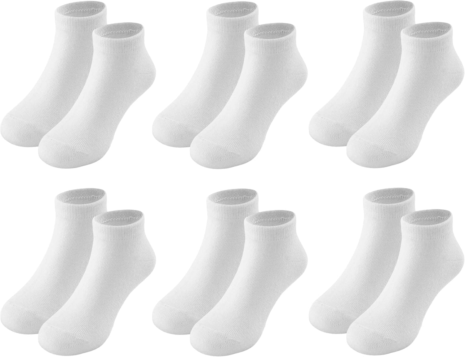 6 Pack Girls Toddler Ankle Socks, Cotton Soft Low Cut Socks for Kids, Daily School Casual Wear