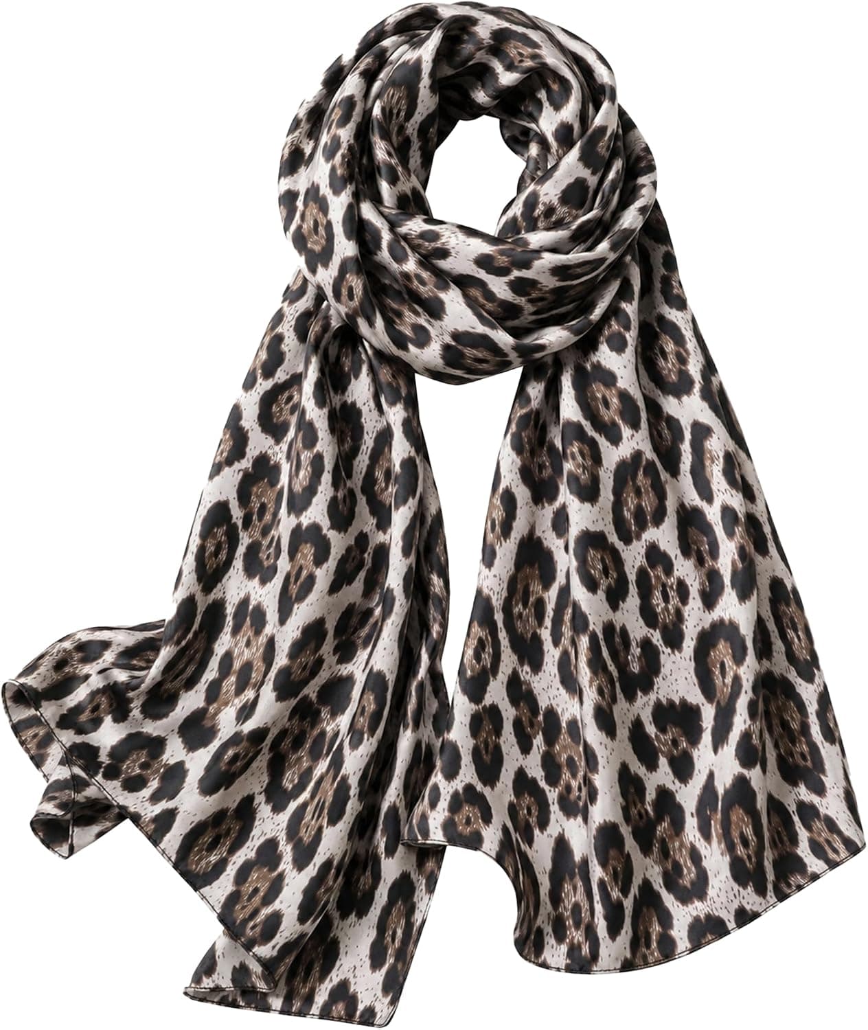 Silk Feeling Scarf for Women Large Lightweight Shawl Wrap | Silky soft satin-like polyester, lightweight & beautiful, wear as scarf, shawl, head wrap, for work, travel, vacation - image 1