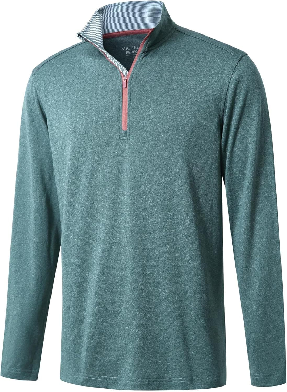 MICHEL ROUEN Quarter Zip Pullover Men Long Sleeve Dry Fit Moisture Wicking 1/4 Zip Pullover Mens Mock Neck Heather Sweatshirt - image 1