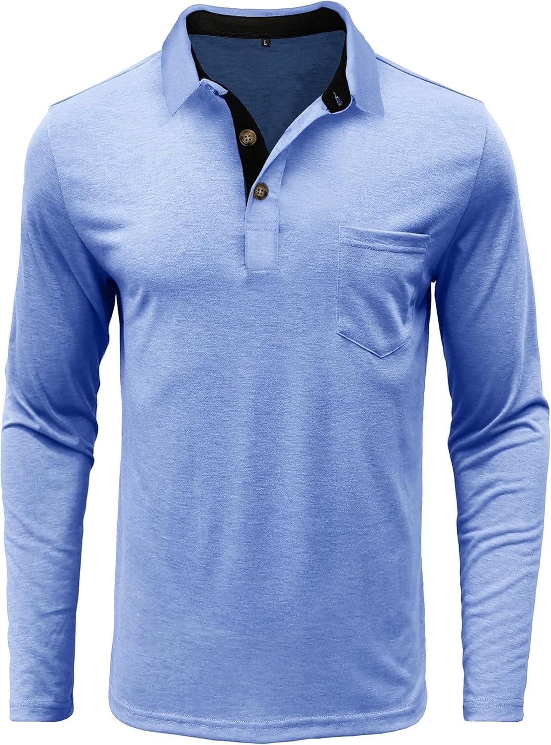 Polo Shirts for Men Basic Short Sleeve Shirt Button Solid Color Casual Tees Golf Stylish Tops