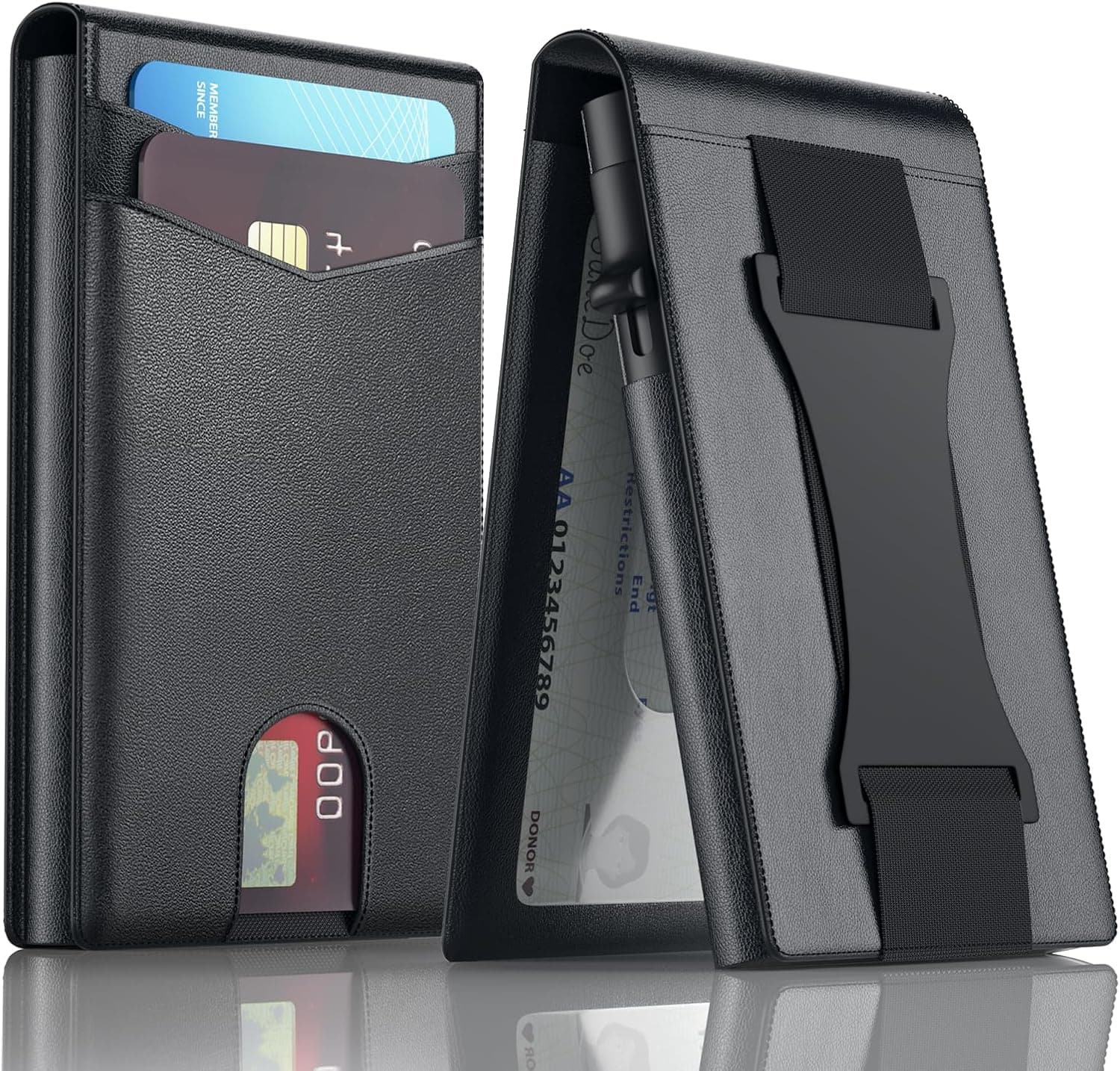 FIYUM Wallet for Men – Magnetic Pop‑Up Card Holder RFID‑Blocking Slim Leather Wallet - image 1