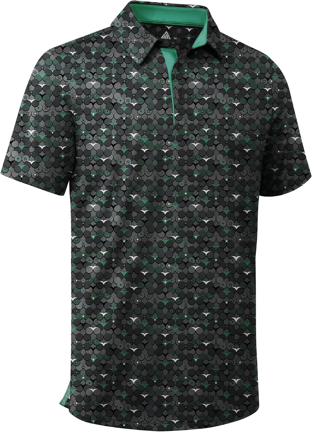 ZITY Men's Golf Shirts Short Sleeve Print Patterns Casual Collared Polo
