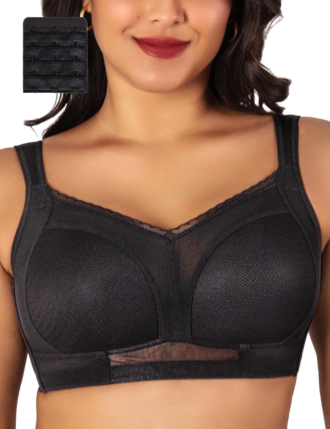 Full Coverage Minimizer Bras for Women No Underwire Bra Comfortable Wireless Plus Size Bra for Large Bust