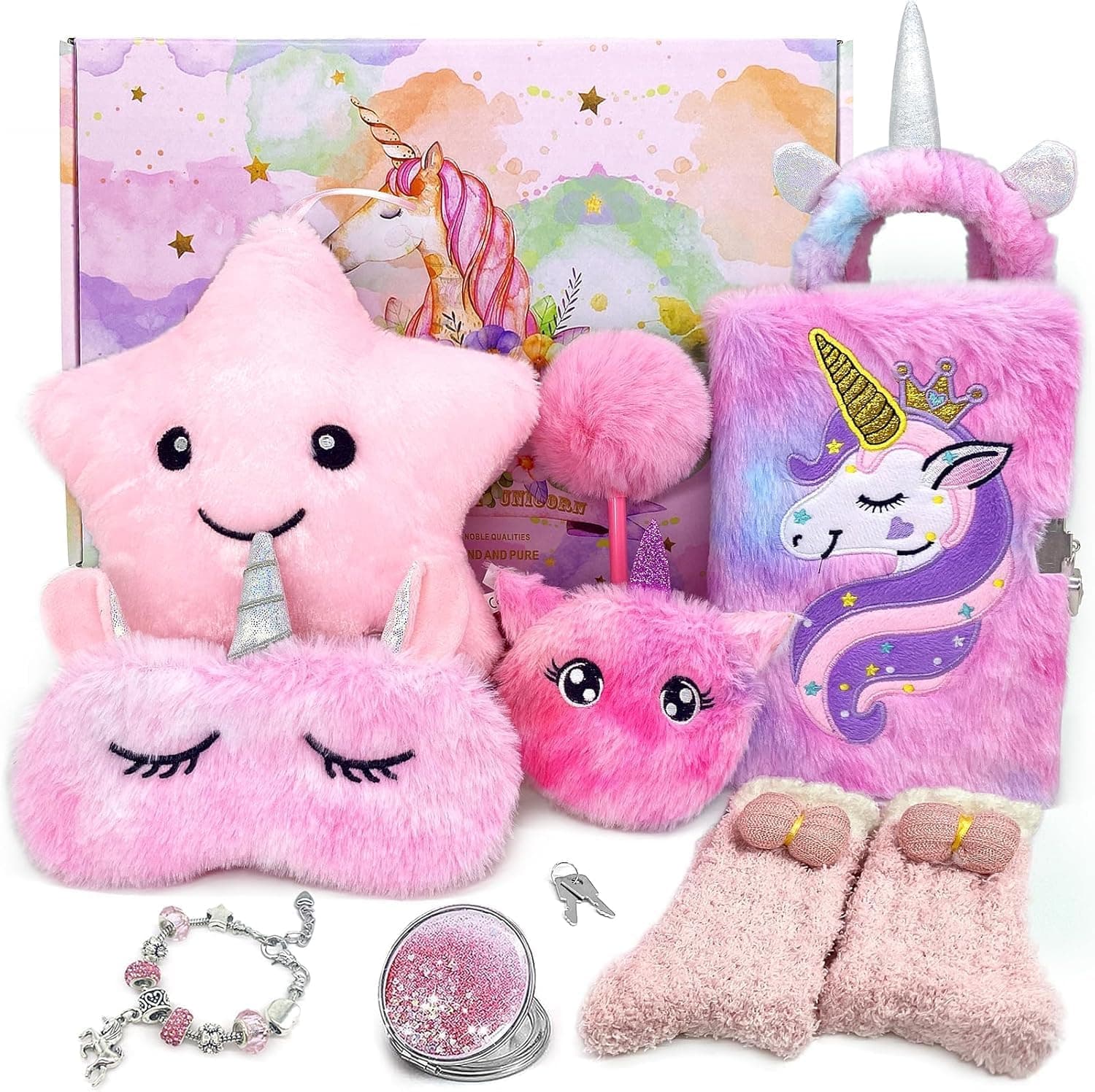 Yafacuha Unicorns Gifts for Girls Tie-Dye Playset