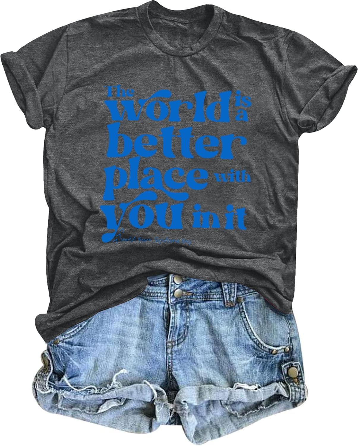 Down Syndrome Awareness Shirt Women Down Right Perfect Shirt Love Heart Ribbon Tee Inspirational Saying Tops - image 1