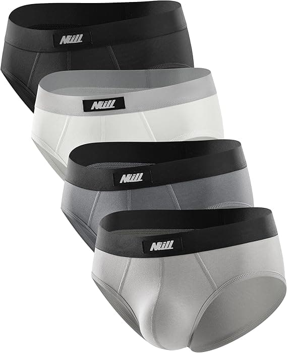 Nullktie Men’s Cotton Briefs – Soft, Breathable Low‑Rise Underwear (4‑Pack) - image 1