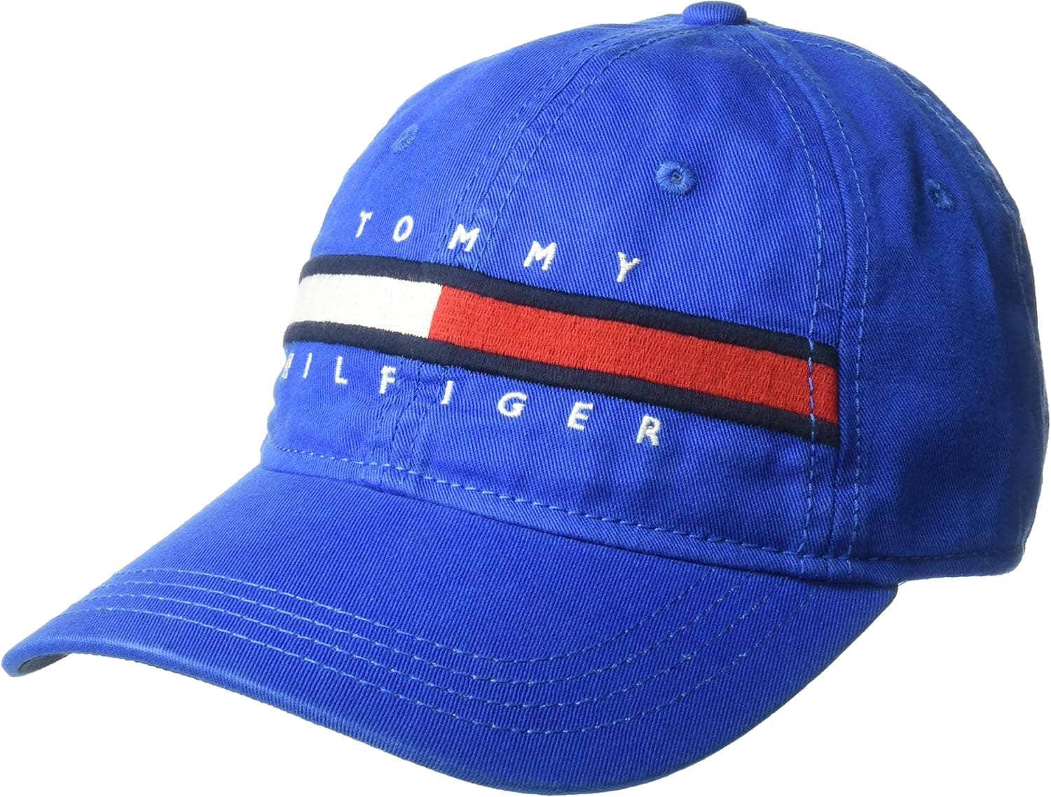 Tommy Hilfiger Men's Cotton Avery Adjustable Baseball Cap - Nautical Blue