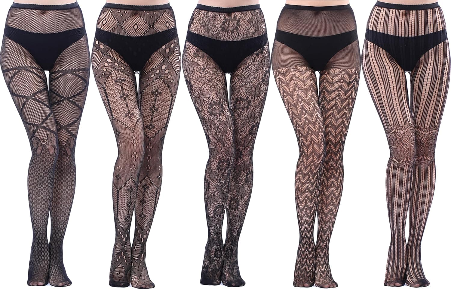 Sexy Fishnet Stokings Floral Lace Pantyhose Patterned Leggings Tights - image 1