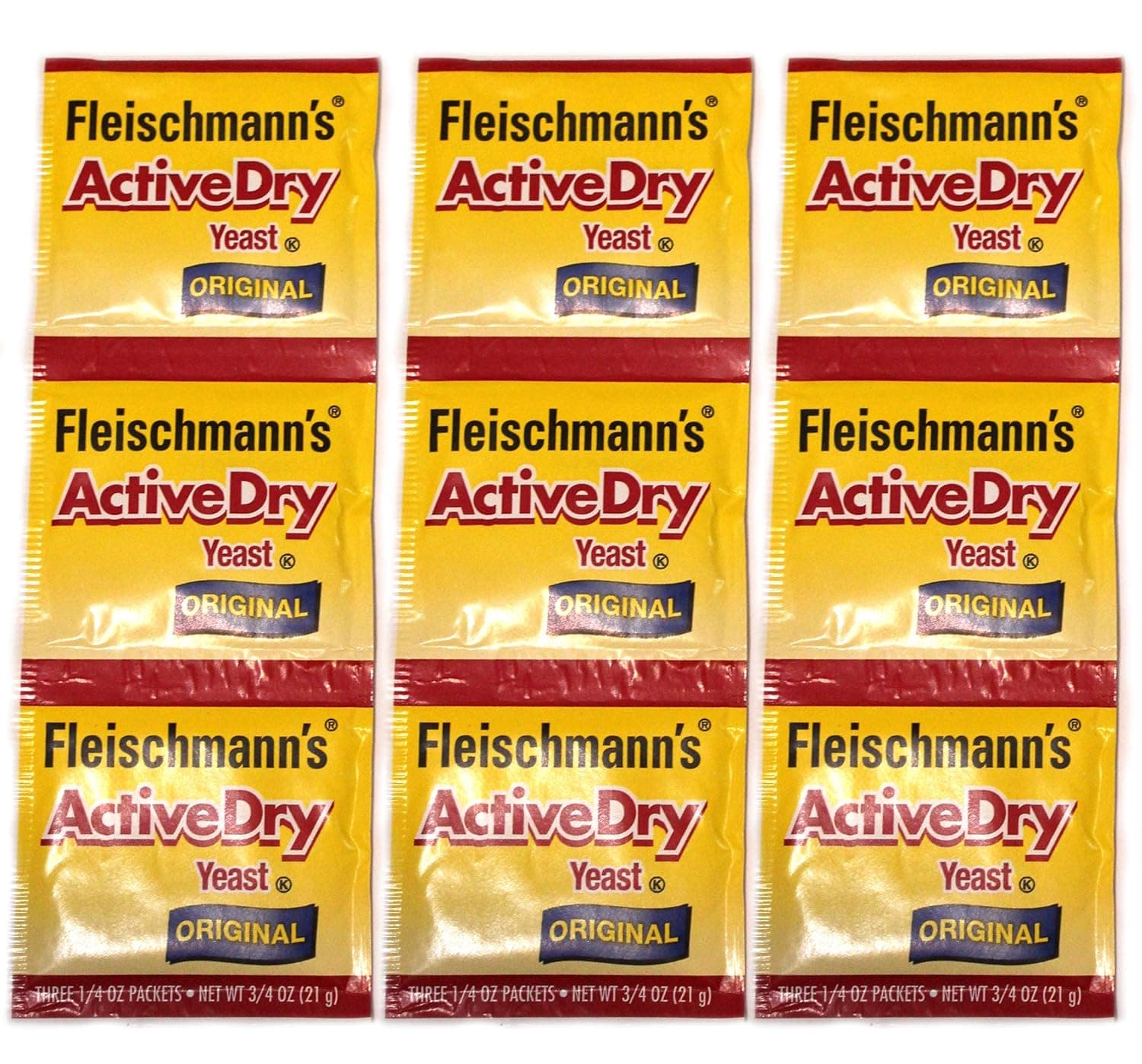 Fleischmann's Active Dry Yeast Strip, 0.25 Ounce (9 Count)