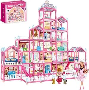 keefun Doll House – 7-Floor Dream Castle with 465 Accessories