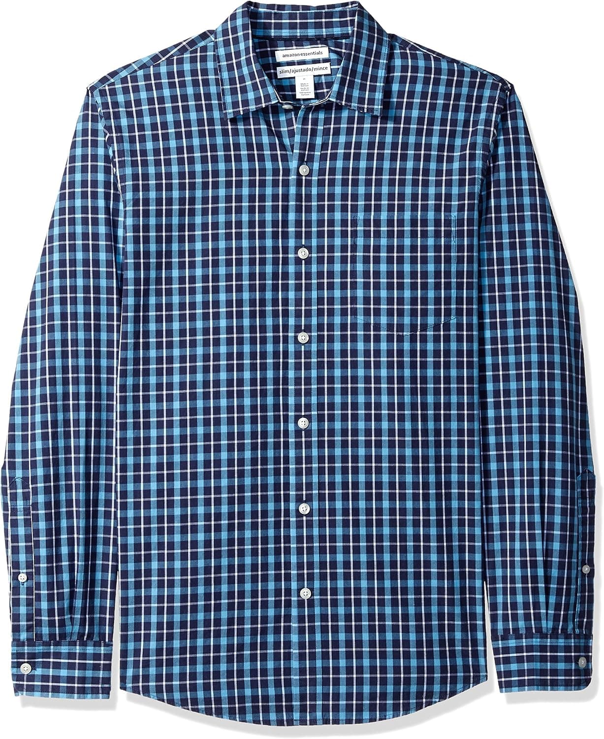 Amazon Essentials Men's Regular-Fit Long-Sleeve Casual Poplin Shirt