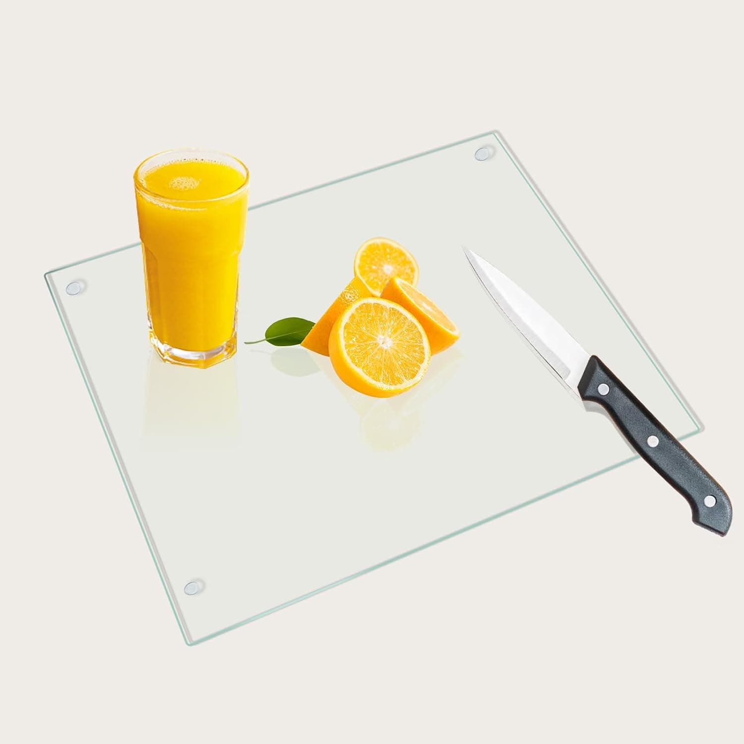 Mymonfif Tempered Glass Cutting Board for Kitchen - Heat Resistant & Non-Slip - image 1