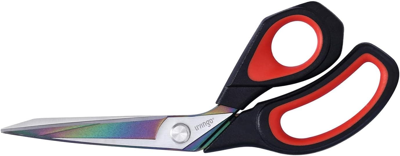 LIVINGO 9.5" Fabric Scissors Heavy Duty Bent Sewing Shears - image 1