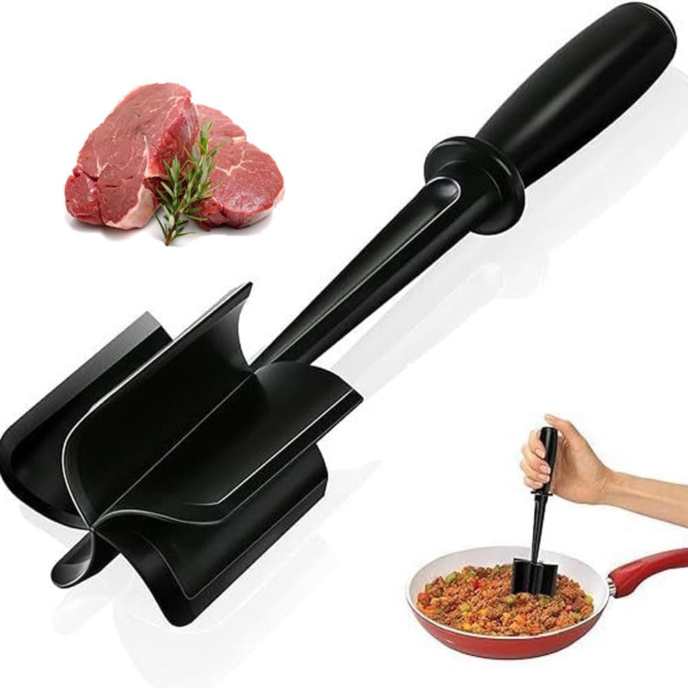 Meat Chopper, 5 Curve Blades for Ground Beef, Heat Resistant Nylon
