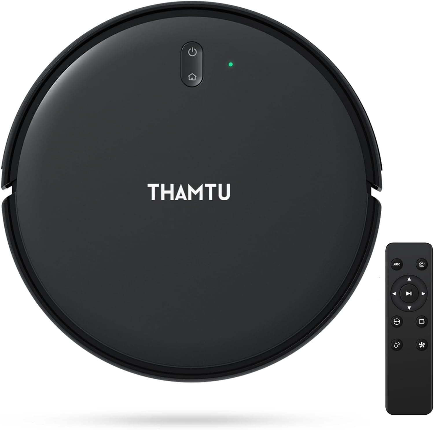 Robot Vacuum Cleaner, Super Thin, Powerful Suction Vacuum Robot, Self-Charging Robotic Vacuum Cleaner, Cleans Hard Floors to Low-Pile Carpets, Black - image 1
