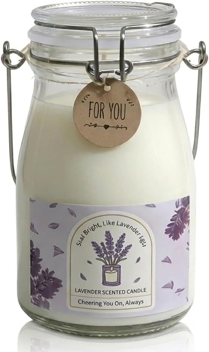 Lavender Scent Candle | 13 Oz Natural Soy Wax, Pure Cotton Wick | Burns 60-80 Hours | Aromatherapy | The Ultimate Gift for Women & Men