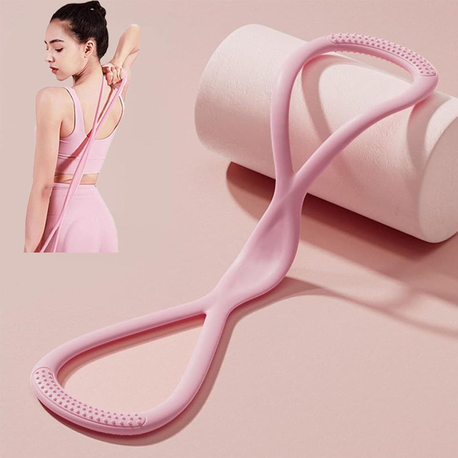 Resistance Bands with Handles,Figure 8 Resistance Band Elastic Fitness Bands Exercise Band for Home Yoga Gym Workout - image 1