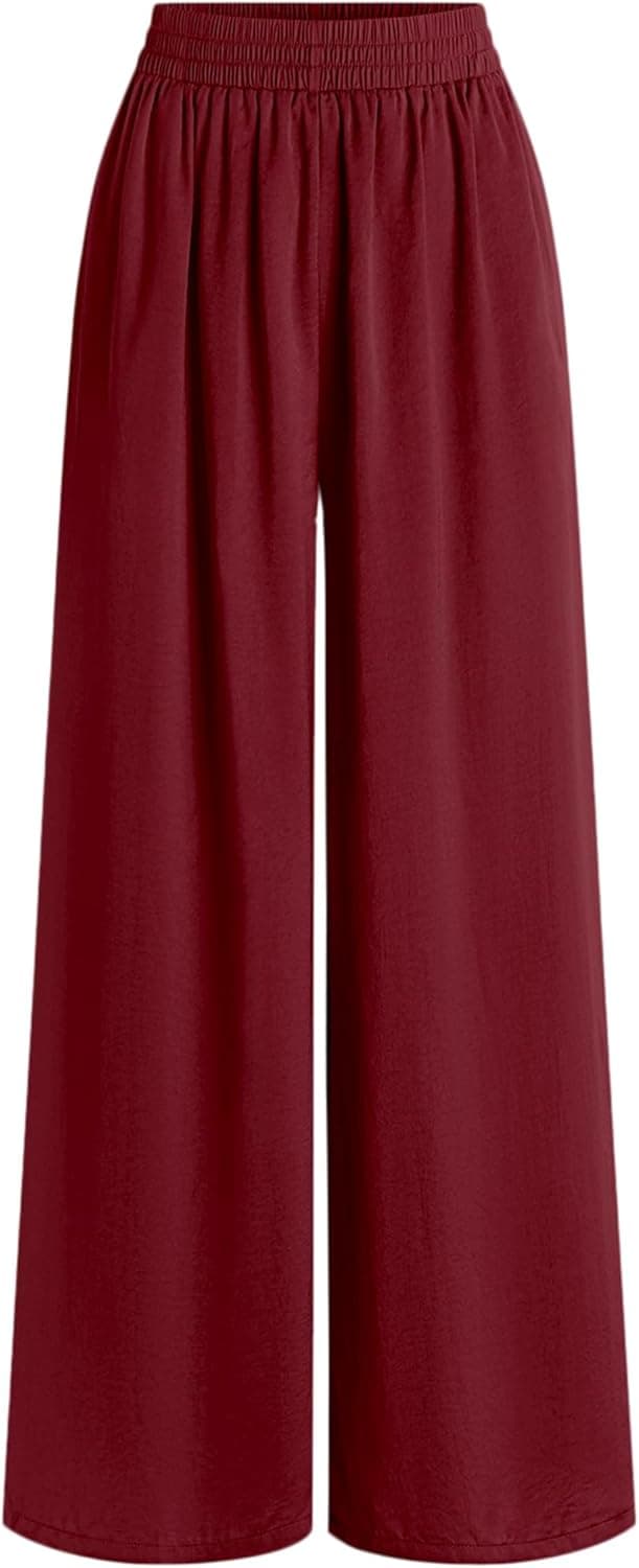 BTFBM Wide Leg Pants Woman Summer 2026 Pockets Dressy Flowy Lightweight Glitter Satin Palazzo Beach Vacation Clothes