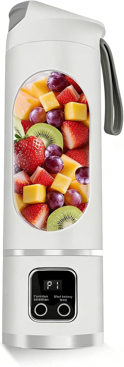 Lilogi Portable Electric Blender, 500ML Blenders for Shakes and Smoothies | 12-Blade USB-C Rechargeable Blender, With Safety Lock, BPA-Free Travel Cup, For any kitchen,office,outdoor,travel or sports