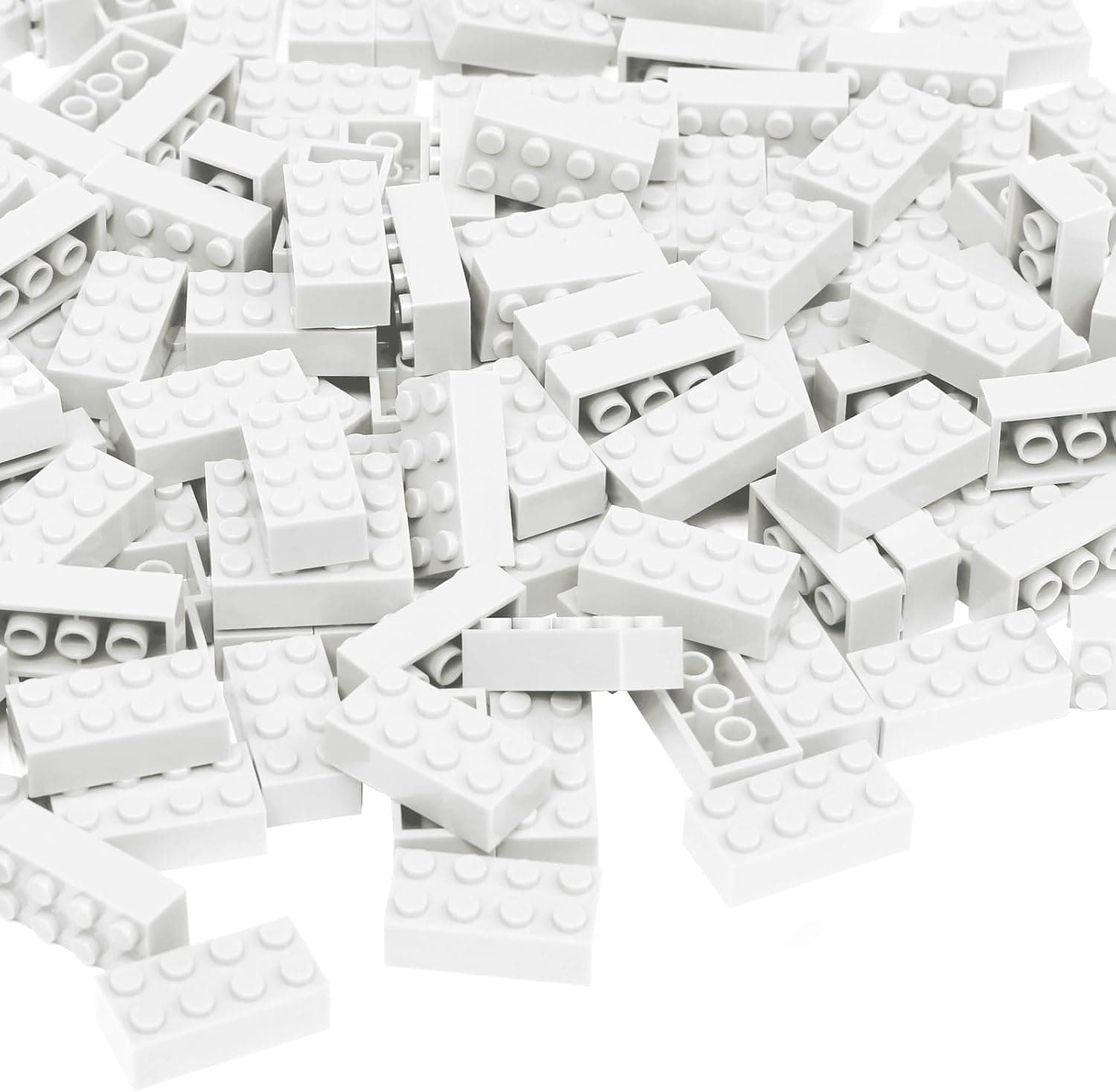 Lekebaby Classic Building Bricks, 100 Piece 2x4 Building Blocks STEM Creative Building Toys Compatible with All Major Brands, Educational Toy for Boys Girls 6 Years Old and Up(2x4 White)