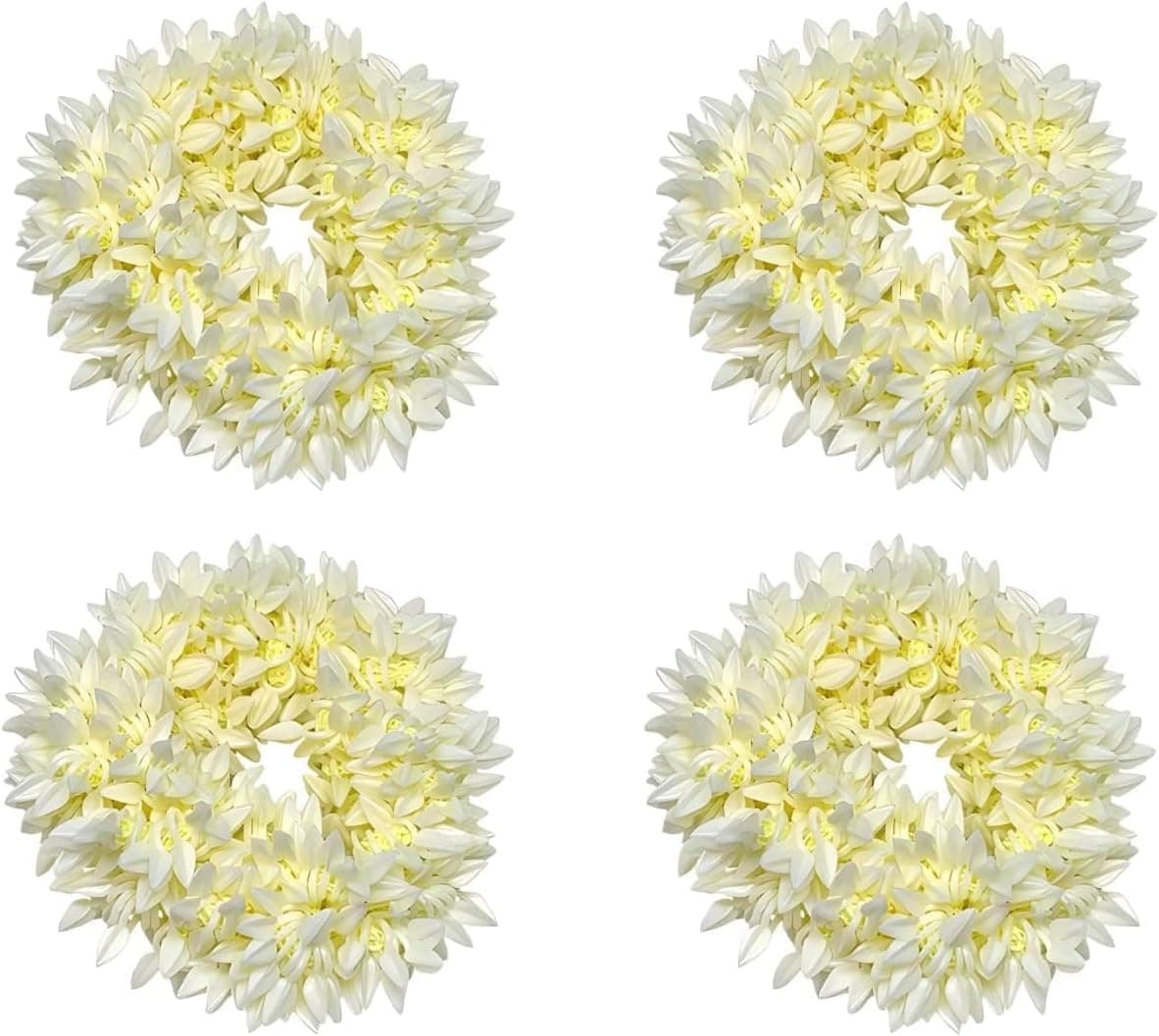 Generic Click2get Indian Jasmine Hair Flowers - Perfect Gajra for Women's Hair Accessories White Gajra Artificial Flower Jewelry Handmade For Women (Set of 4)