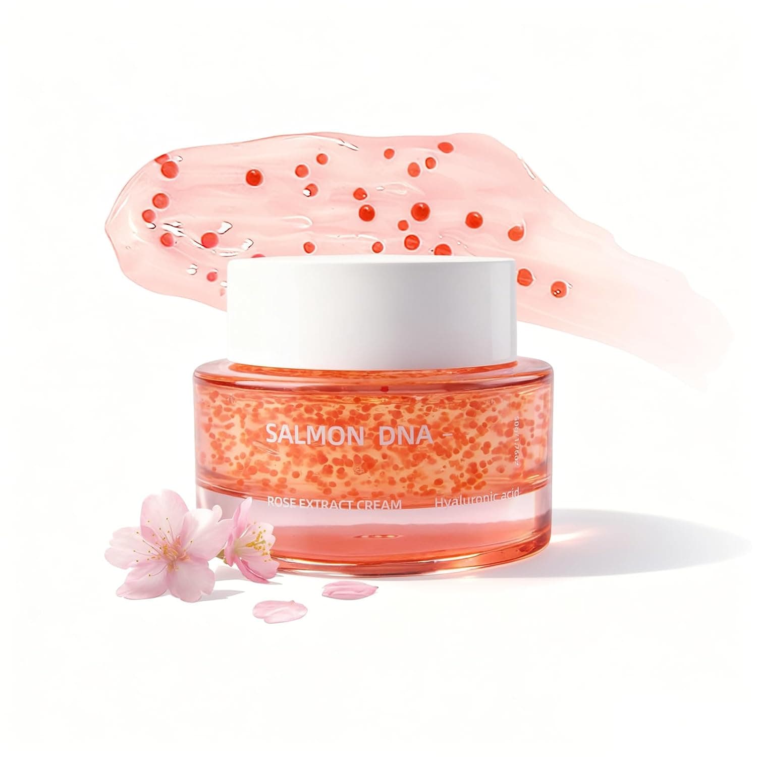 Capsule Cream with Salmon PDRN - PDRN Moisturizer with Salmon DNA, Hyaluronic Acid & Rose Extract - Lightweight Non-Sticky Capsule Cream for Hydration, Glow & Sensitive Skin - 1.76 oz