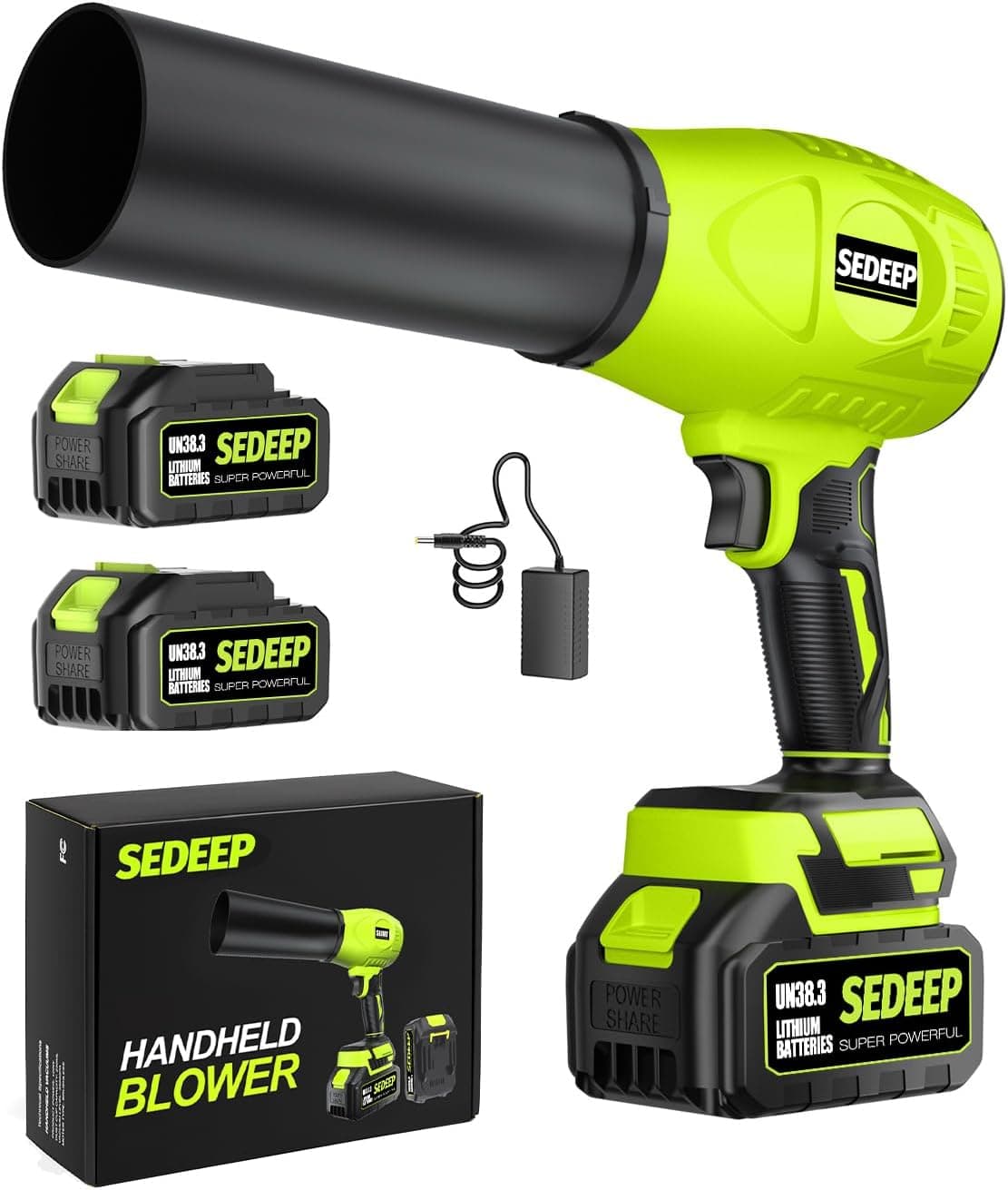 Leaf Blower Cordless with Battery and Charger, 980,000 RPM, Extended Nozzle, Lightweight Handheld Design,Blower for Patio Cleaning,car Blowing Water, Blowing Leaves and Dust