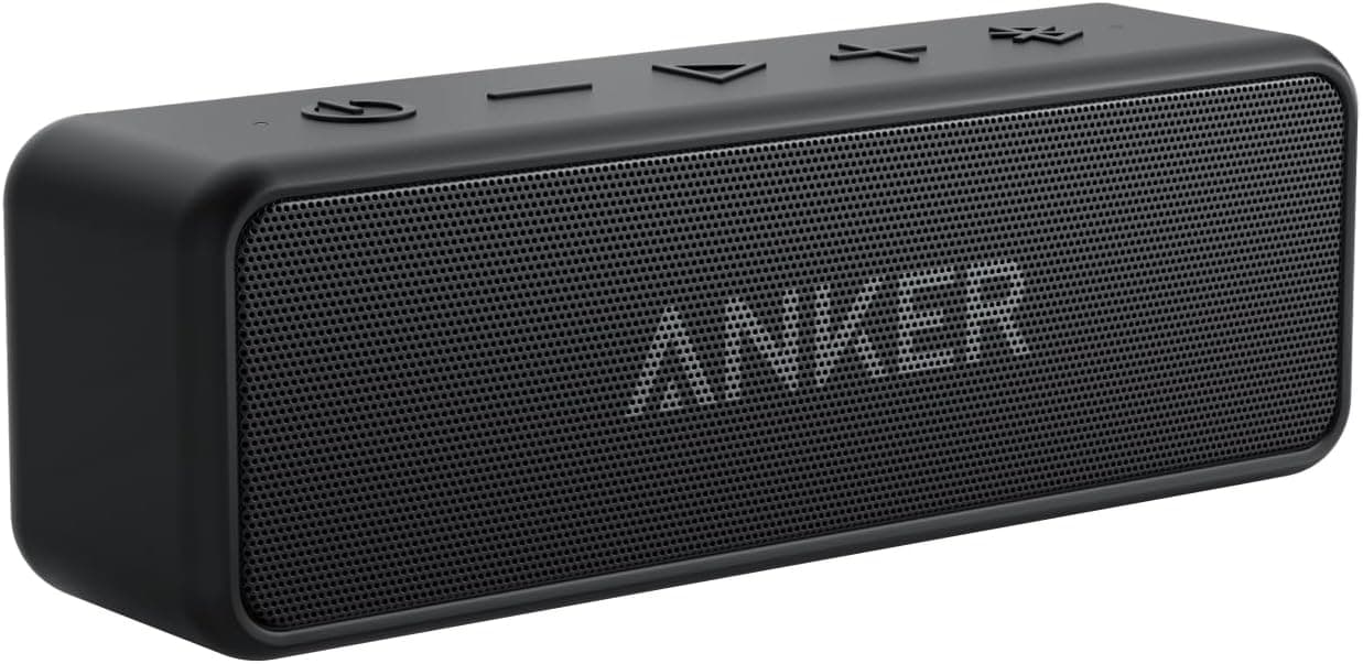 Anker soundcore 2 Portable Bluetooth Speaker, 24-Hour Playtime, IPX7