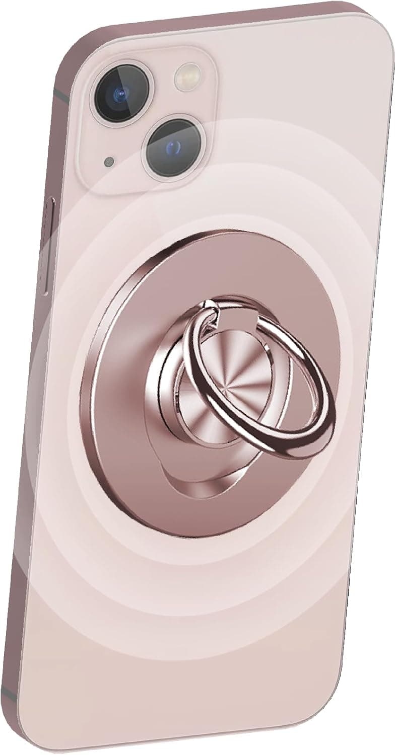 Magnetic Ring Holder Magnet Compatible with Magsafe for iPhone 12 13 14 15 Pro/Max/Mini Accessories, Removable Phone Grip Finger Loop Wireless Charging Compatible (Pink) - image 1