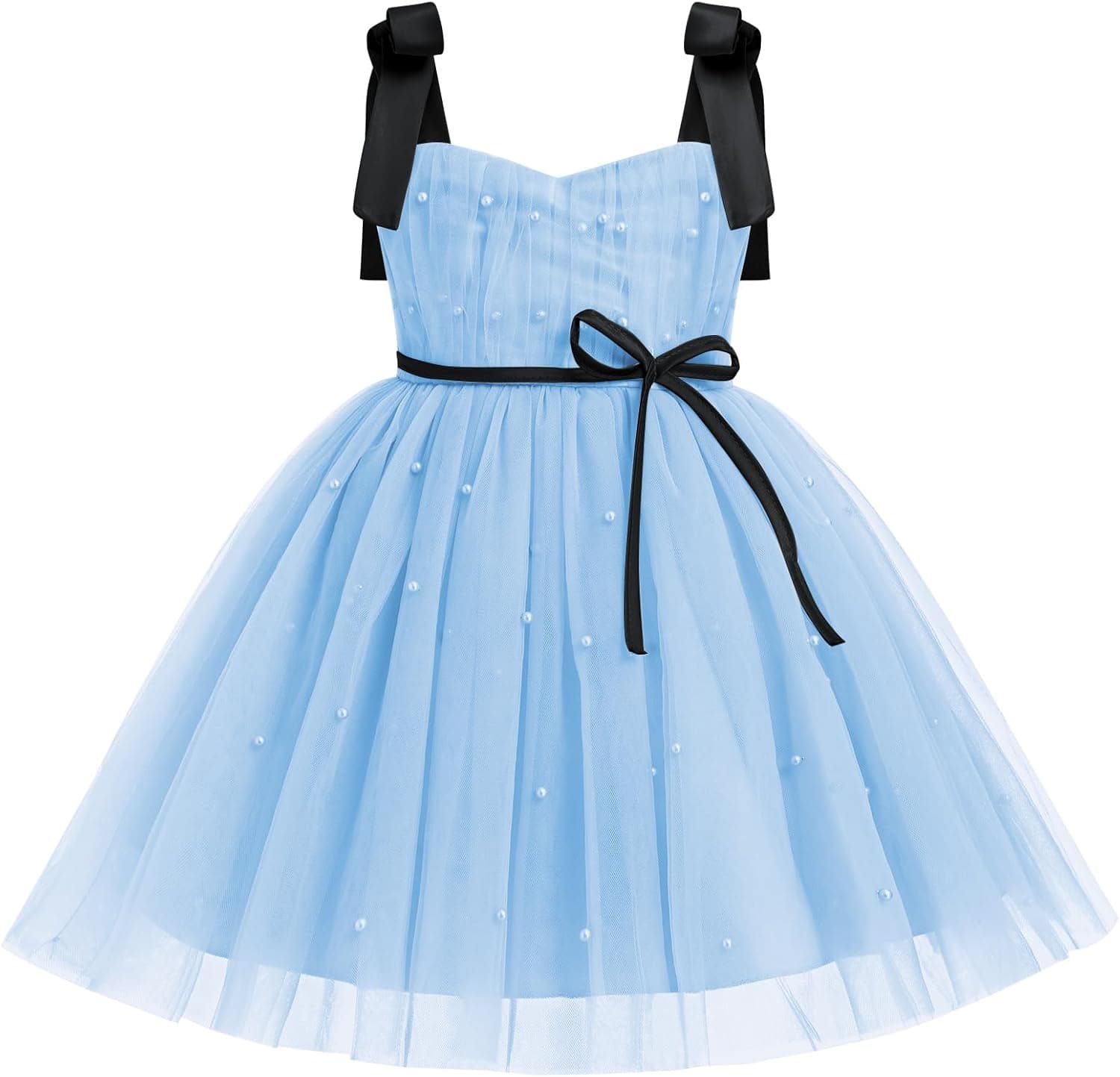 Toddler Girls Tulle Dress Spaghetti Strap Tutu Birthday Princess Pageant Party Dresses 9M-4Y