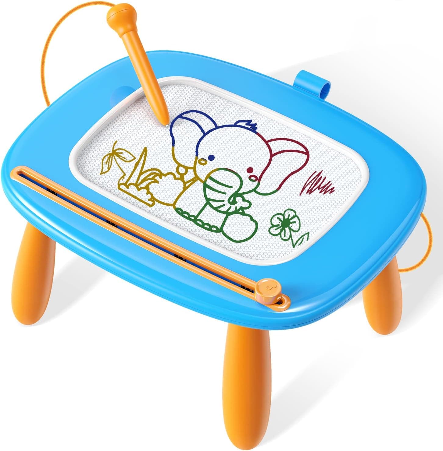 Seimome Toddlers Toys Ages 1-3, Magnetic Drawing Board, Doodle Board Pad Learning and Educational Toys for 18 Months Kids, Birthday Gifts- Blue