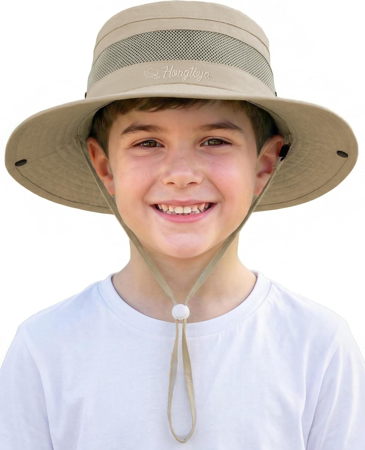 HONGTEYA Kids Sun Hat UPF 50+ Toddler Summer Bucket Hat Outdoor Fishing Safari for Boys Girls Age 2-13 Years - image 1