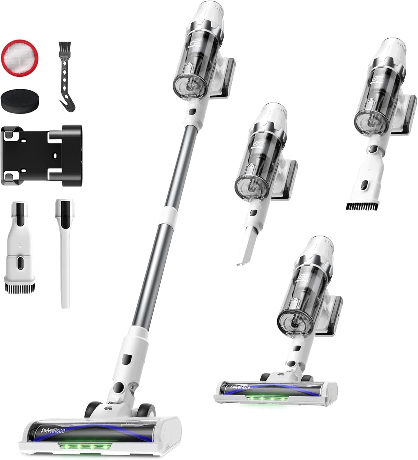 ElecKeys Cordless Vacuum Cleaner, 580W 48KPA Vacuum Cleaners for Home, 65Mins Stick Vacuum with LED Display, Anti-Tangle & Self-Standing Wireless Vacuum, Vacuum Cleaner for Pet Hair Carpets Hard Floor - image 1