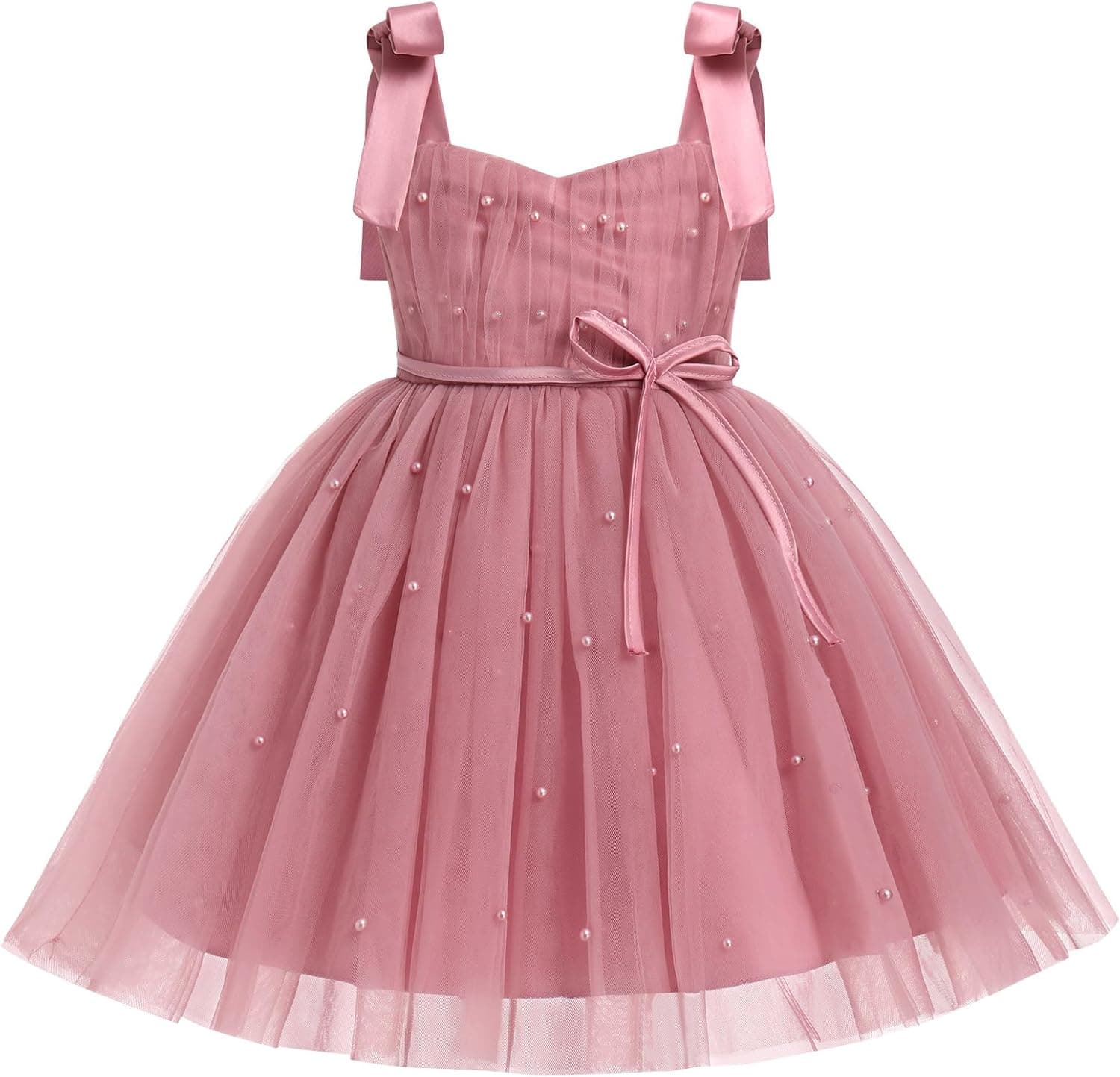 Toddler Girls Tulle Dress Spaghetti Strap Tutu Birthday Princess Pageant Party Dresses 9M-4Y