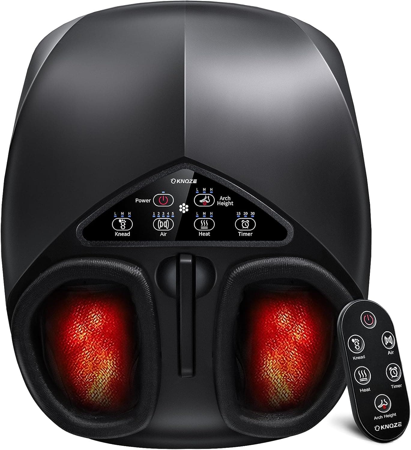 KNQZE Shiatsu Foot Massager with Heat & Remote, Upgraded Lift-Arch Design, 3D Deep Kneading, Relief for Plantar Fasciitis and Foot Pain, Up to Men Bigger Size 14, Fathers Day Dad Gifts for Men Husband - image 1