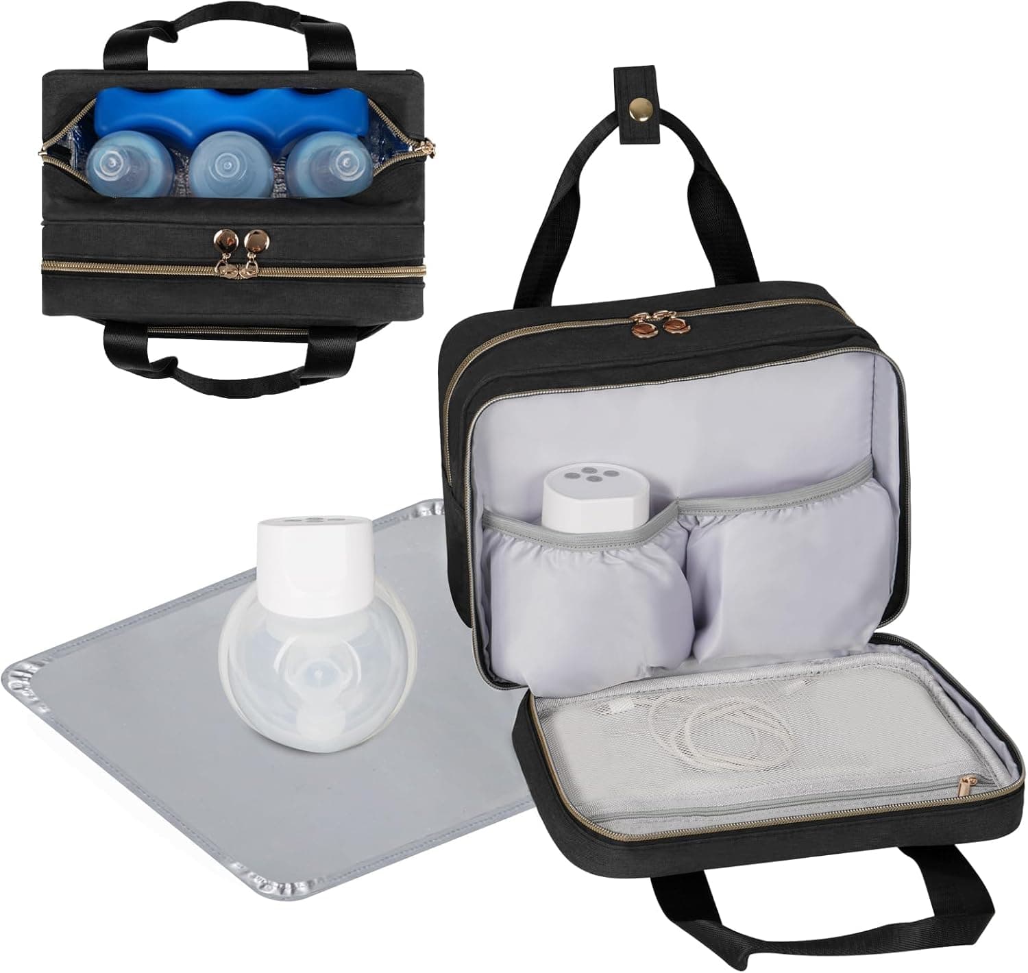 Wearable Breast Pump Bag for Working Moms, Breastmilk Cooler Travel Bag, Portable Pumping Carrying Case for Office & On-the-Go - image 1
